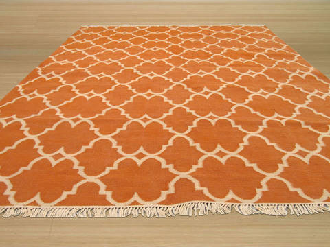 Orange Hand Made 50 X 80 Area Rug 834-131193 Image 2