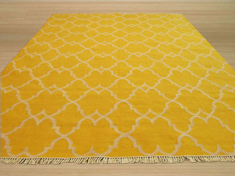  Yellow Hand Made 50 X 80  Area Rug 834-131195 Image 2