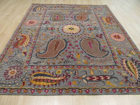 Blue Hand Tufted 89 X 119 Area Rug 834-131211 Image 2