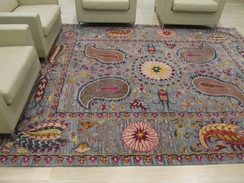 Blue Hand Tufted 89 X 119 Area Rug 834-131211 Image 5
