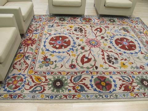 Beige Hand Tufted 89 X 119 Area Rug 834-131224 Image 5