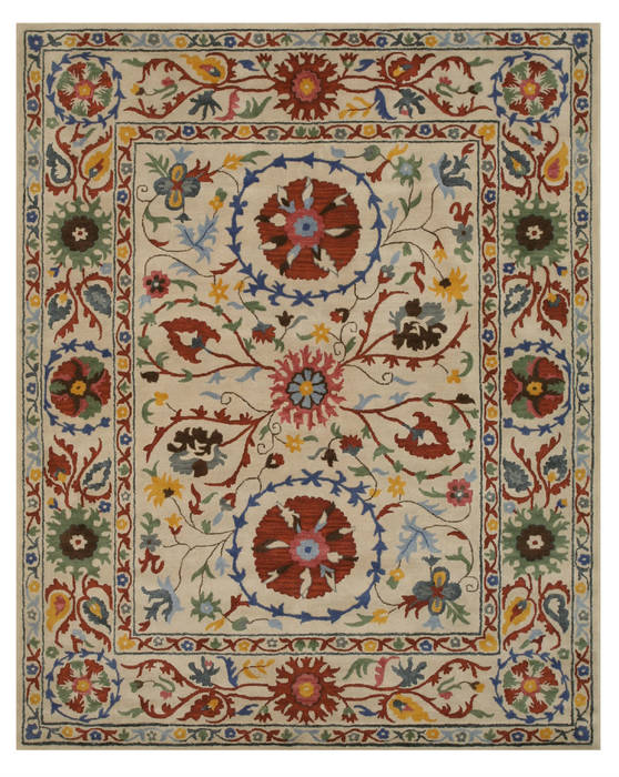 Beige Hand Tufted 89 X 119 Area Rug 834-131224 Image 0