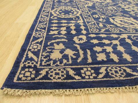 Blue Hand Knotted 100 X 140 Area Rug 834-131238 Image 1