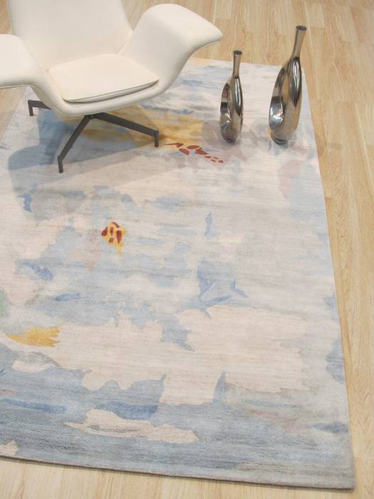 Modern-Contemporary Blue Hand Tufted 50 X 80 Area Rug 834-131249 Image 3