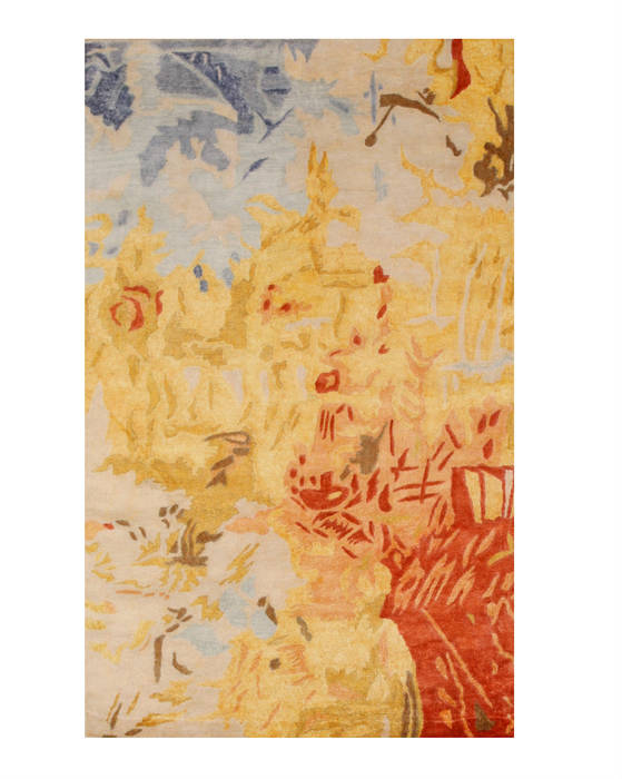 Modern-Contemporary Yellow Hand Tufted 96 X 136 Area Rug 834-131252 Image 0