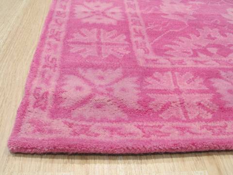 Overdyed Purple Hand Tufted 89 X 119 Area Rug 834-131295 Image 1