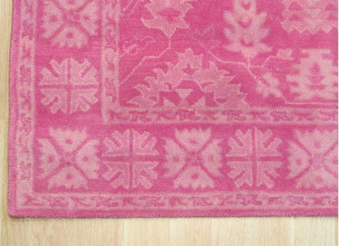Overdyed Purple Hand Tufted 89 X 119 Area Rug 834-131295 Image 4