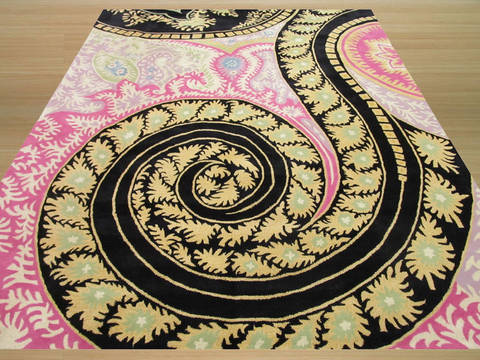 Modern-Contemporary Black Hand Tufted 40 X 60 Area Rug 834-131316 Image 2