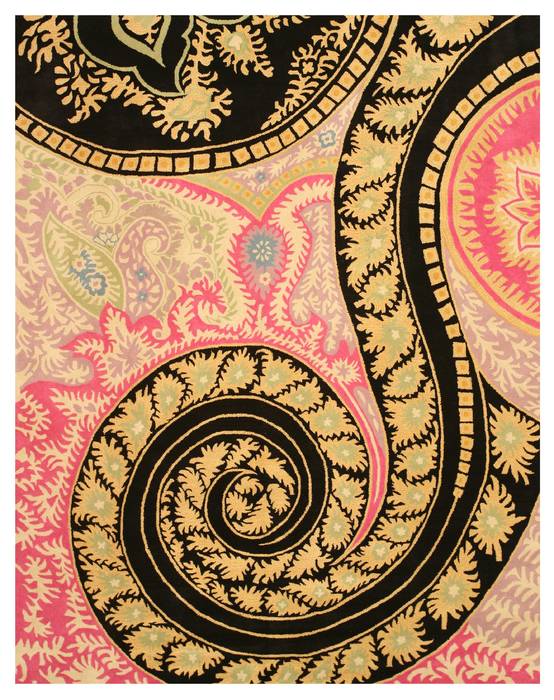 Modern-Contemporary Black Hand Tufted 40 X 60 Area Rug 834-131316 Image 0
