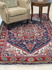 Heriz Blue Hand Knotted 50 X 80 Area Rug 834-131328 Thumb 3