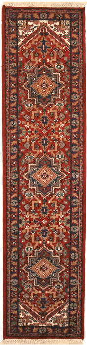 Heriz Red Runner Hand Knotted 26 X 100 Area Rug 834-131333 Image 0