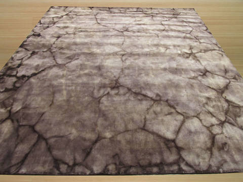 Modern-Contemporary Black Hand Made 90 X 120 Area Rug 834-131348 Image 2