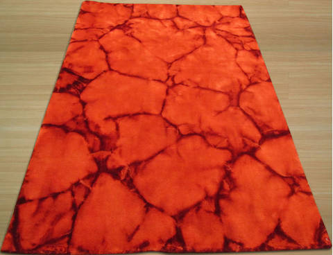 Modern-Contemporary Red Hand Made 40 X 60  Area Rug 834-131360 Image 2