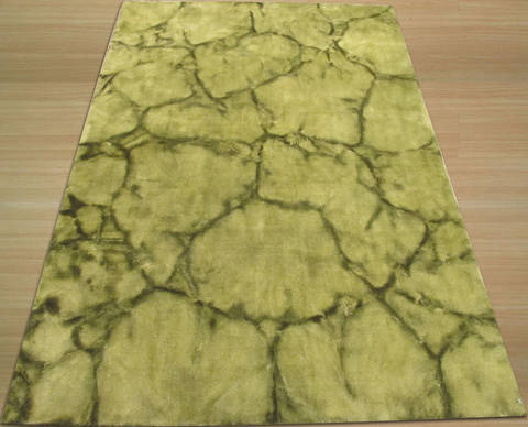 Modern-Contemporary Green Hand Made 40 X 60 Area Rug 834-131362 Image 2