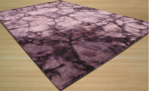 Modern-Contemporary Purple Hand Made 50 X 80 Area Rug 834-131372 Image 1