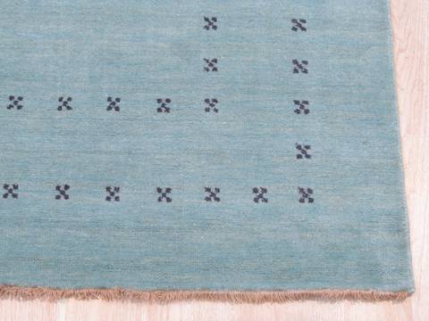Blue Hand Made 90 X 120 Area Rug 834-131388 Image 1