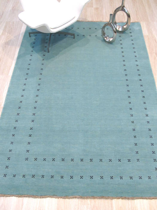 Blue Hand Made 90 X 120 Area Rug 834-131388 Image 3