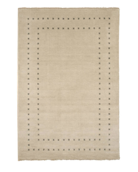 Beige Hand Made 90 X 120 Area Rug 834-131404 Image 0