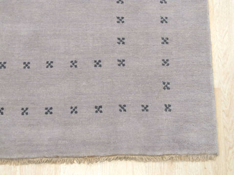 Grey Hand Made 90 X 120 Area Rug 834-131443 Image 1