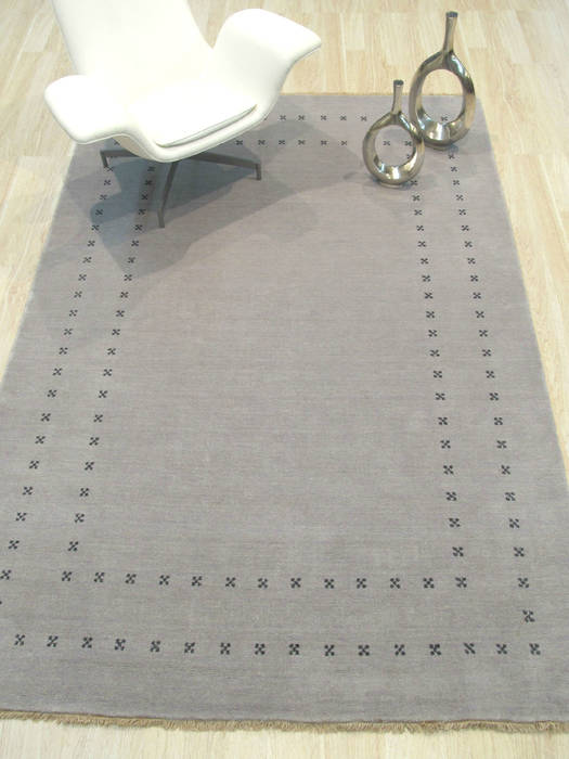 Grey Hand Made 90 X 120 Area Rug 834-131443 Image 3