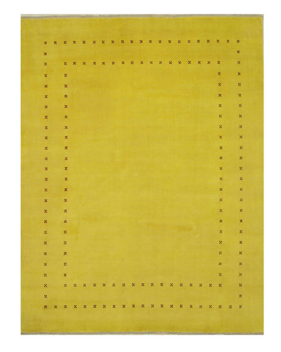Yellow Hand Made 100 X 140 Area Rug 834-131444 Image 0