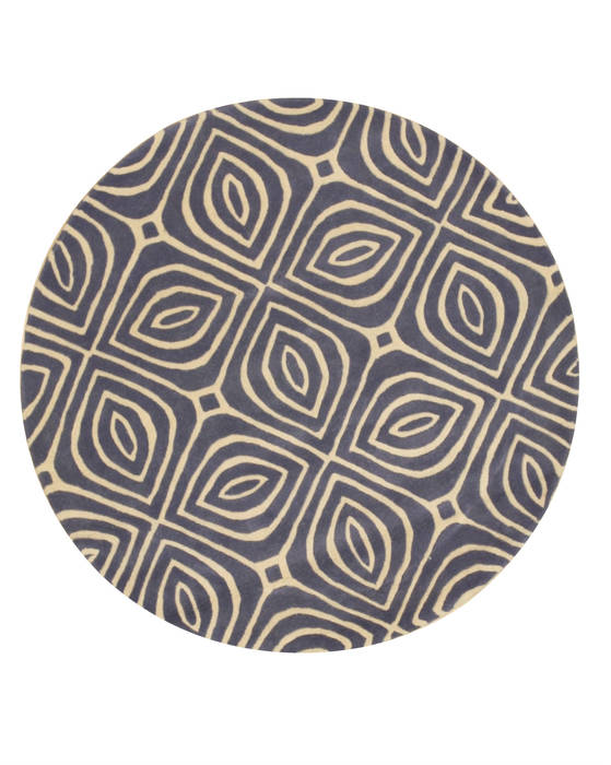 Modern-Contemporary Blue Round Hand Tufted 79 X 79  Area Rug 834-131454 Image 0
