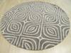 Modern-Contemporary Grey Round Hand Tufted 60 X 60  Area Rug 834-131458 Thumb 2