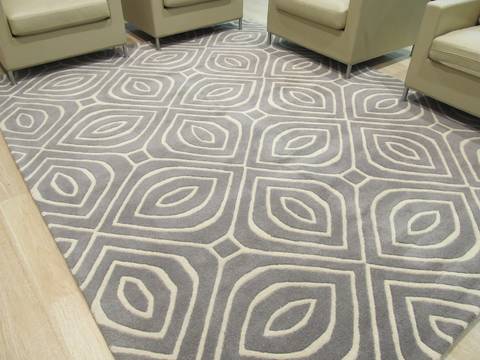 Modern-Contemporary Grey Hand Tufted 80 X 100 Area Rug 834-131459 Image 4