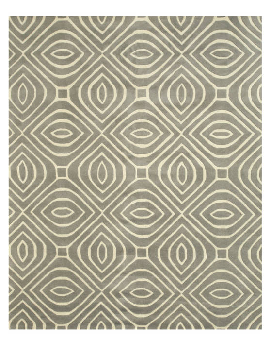 Modern-Contemporary Grey Hand Tufted 80 X 100 Area Rug 834-131459 Image 0