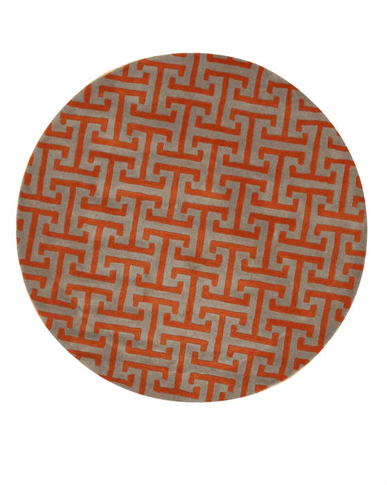 Modern-Contemporary Grey Round Hand Tufted 60 X 60 Area Rug 834-131467 Image 0