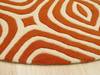 Orange Round Hand Tufted 60 X 60 Area Rug 834-131472 Thumb 1