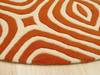  Orange Round Hand Tufted 60 X 60  Area Rug 834-131472 Thumb 1