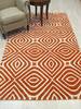 Orange Hand Tufted 79 X 99 Area Rug 834-131473 Thumb 3