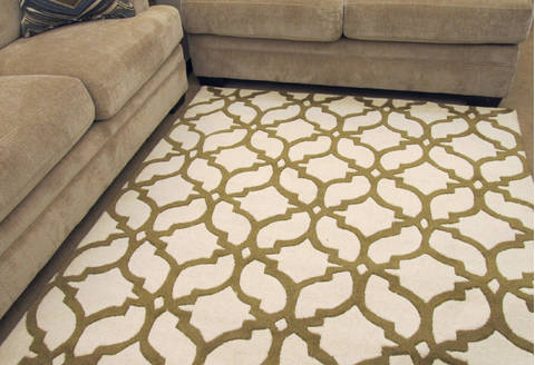 Moroccan Beige Hand Tufted 50 X 70 Area Rug 834-131481 Image 4