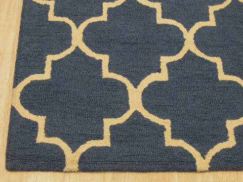 Moroccan Blue Hand Tufted 50 X 80 Area Rug 834-131486 Image 1