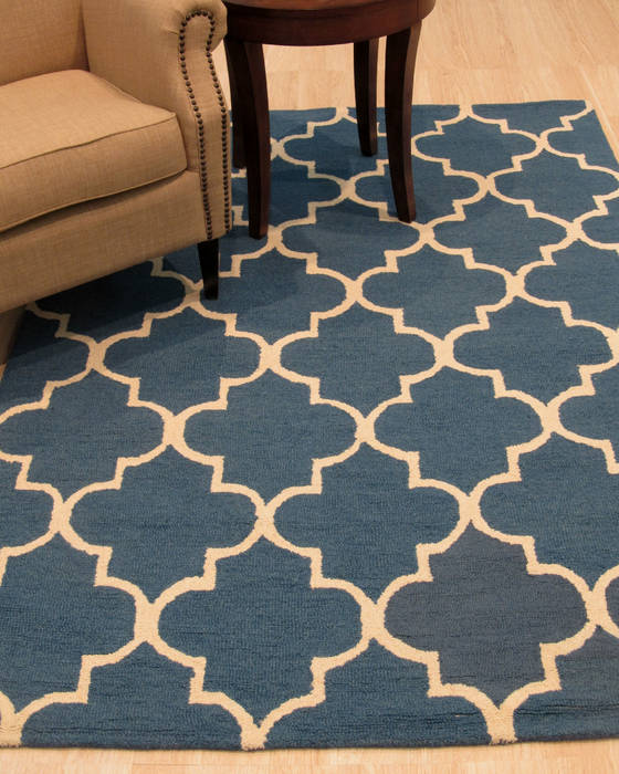 Moroccan Blue Hand Tufted 50 X 80 Area Rug 834-131486 Image 3