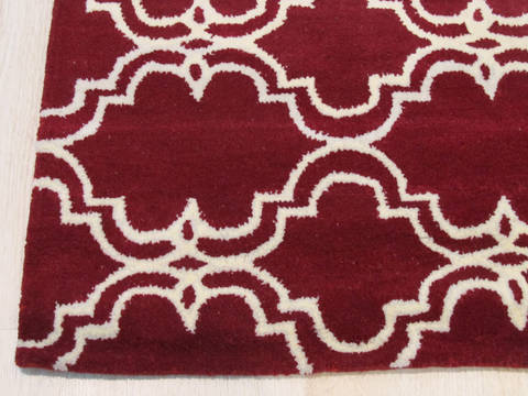 Moroccan Red Hand Tufted 50 X 80 Area Rug 834-131499 Image 1