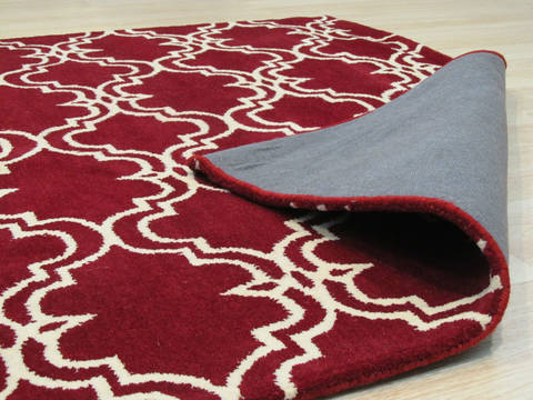 Moroccan Red Hand Tufted 50 X 80 Area Rug 834-131499 Image 2