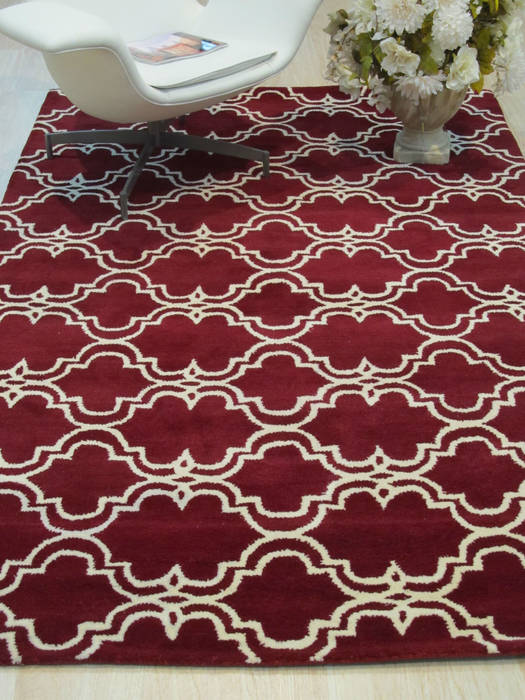 Moroccan Red Hand Tufted 50 X 80 Area Rug 834-131499 Image 3