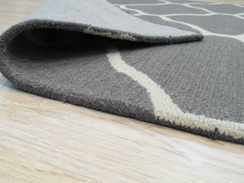 Moroccan Grey Hand Tufted 50 X 70 Area Rug 834-131501 Image 2