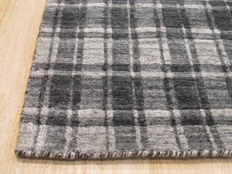 Modern-Contemporary Grey Hand Made 50 X 80 Area Rug 834-131519 Image 1
