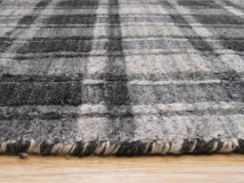 Modern-Contemporary Grey Hand Made 50 X 80 Area Rug 834-131519 Image 4