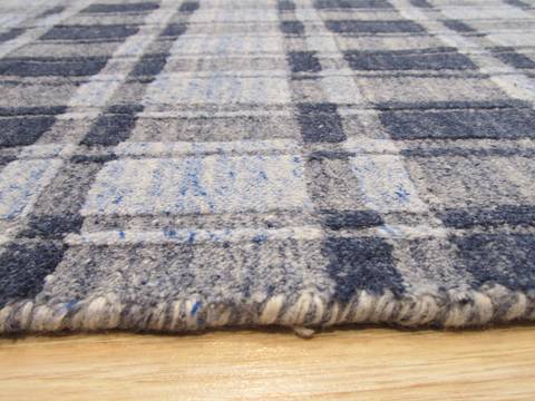 Modern-Contemporary Blue Hand Made 50 X 80 Area Rug 834-131520 Image 4