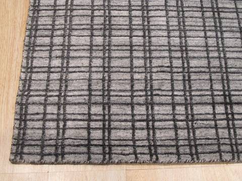 Modern-Contemporary Grey Hand Made 50 X 80 Area Rug 834-131521 Image 1