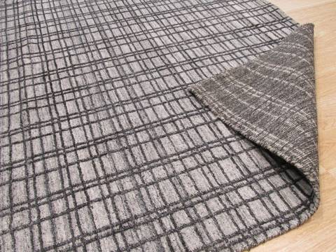 Modern-Contemporary Grey Hand Made 50 X 80 Area Rug 834-131521 Image 2