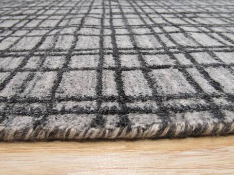 Modern-Contemporary Grey Hand Made 50 X 80 Area Rug 834-131521 Image 4