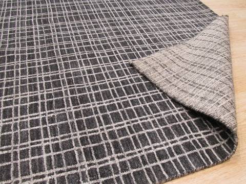Modern-Contemporary Grey Hand Made 50 X 80 Area Rug 834-131522 Image 2
