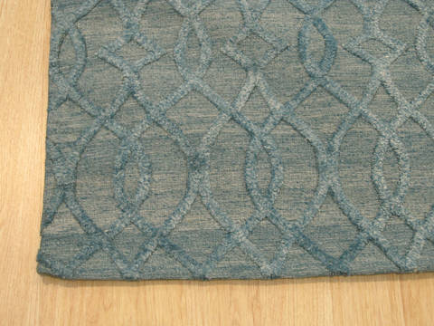 Blue Hand Made 80 X 100 Area Rug 834-131533 Image 1