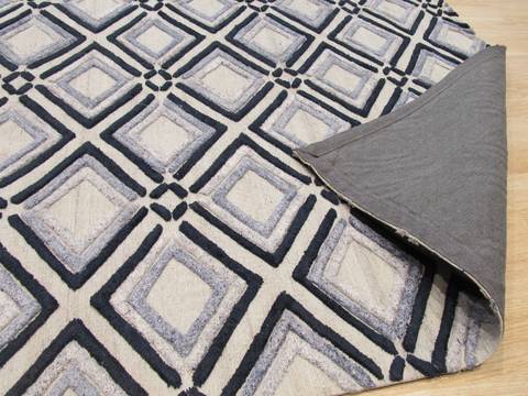 Modern-Contemporary Blue Hand Made 50 X 80 Area Rug 834-131537 Image 2