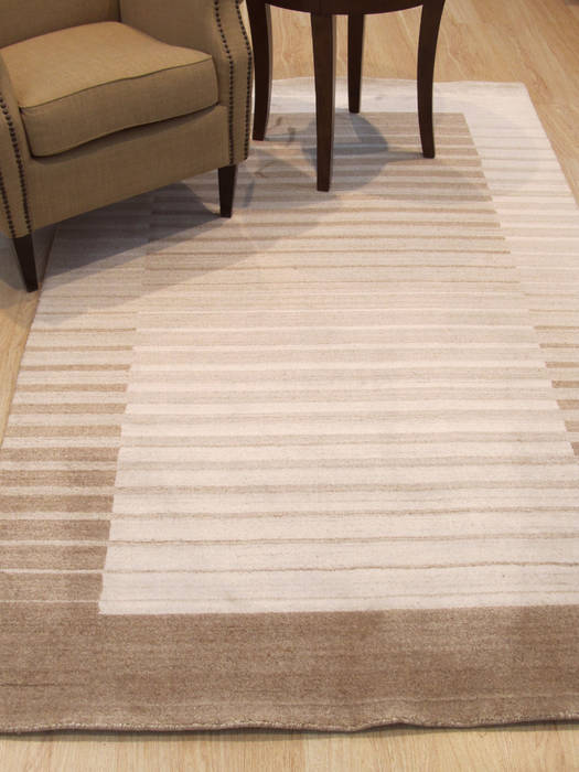 Modern-Contemporary Beige Hand Made 100 X 140 Area Rug 834-131564 Image 3